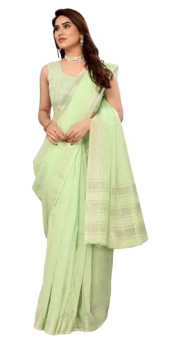 Image of Sidhidata Women's Kota Doria Cotton Manipuri Saree With Unstitched Blouse Piece (Rasbharii Free Size)