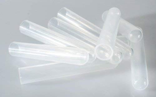 Lot de 10 tubes à essai en plastique sans jante 100 x 16 mm Cover