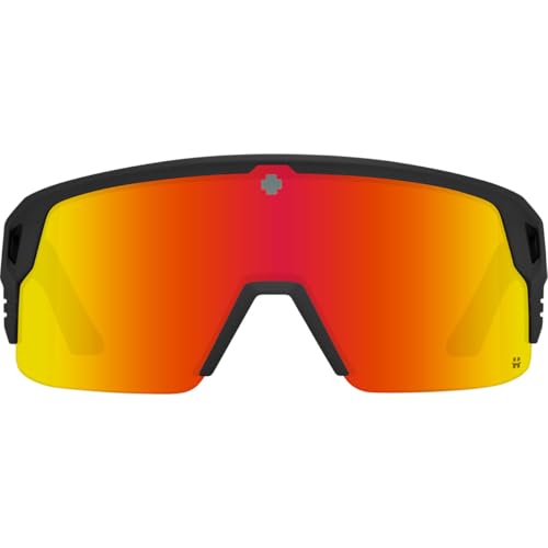 Image of SPY Optic Monolith 5050, Cylindrical Shield Semi-rimless Sunglasses, Color and Contrast Enhancing Lenses
