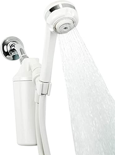 Image of Aquasana Shower Filter for Hair & Skin | Reduces 90% of Chlorine | Handheld Wand Shower Head with 3 Settings | Dermatologist-Recommended | WaterSense Certified | AQ-4105-E