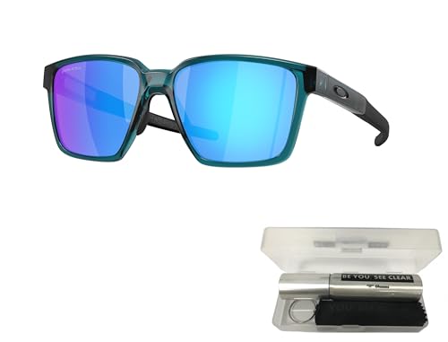 Oakley OO9430 Sunglasses Bundle: OO 9430 ACTUATOR SQ 943003 Trans Balsam/Prizm Sapphire Policarbonate Standard and Eyewear Cleaning Kit2
