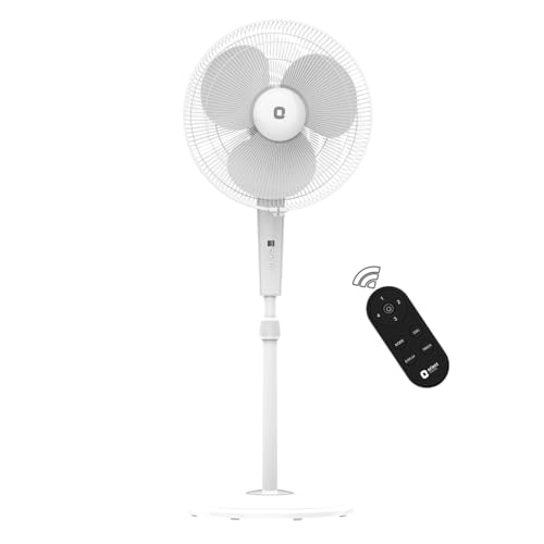 Image of Orient Electric Harrier BLDC Stand Fan with Remote | Energy Saving Fan, Whisper Quiet 52 dB Operation | 90 Oscillation, Tilt & Height Adjustment | 2 Year Warranty, White