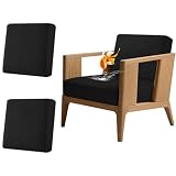 Waterproof Stretch Patio Cushion Covers, Set of 2 Seat Cushion Cover Replacement...