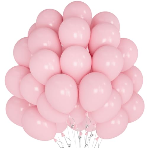 60 Stück Luftballons Rosa Macaron Rosa Latex Ballons 12 Zoll Pastell Cremerosa Helium Ballon Partyballon für Geburtstag Girlande Mädchen Babyparty Hochzeit Valentinstag Geschlecht Kommunion Party