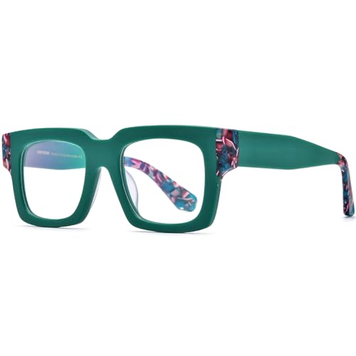 Image of HEPIDEM Gradient Multicolor Acetate Glasses Frame Women Big Oversize Eyeglasses 2023 New Spectacles Eyewear