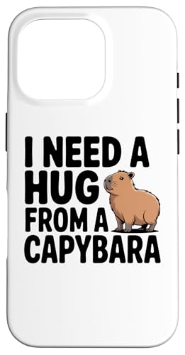 Funny I Need A Hug from a Capybara �X�}�z�P�[�X iPhone 16 Pro �p