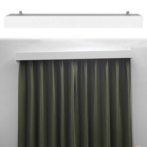 Tringle à Rideau 180 cm avec cache-boîte et fixations pour fenêtres
