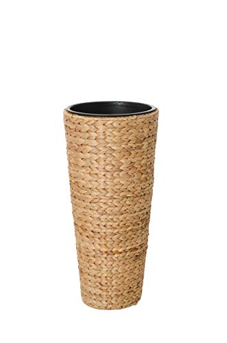 Vivanno Einzel Pflanzkübel Blumenkübel aus Wasserhyazinthe Classic Round 60 cm, Natur Cover