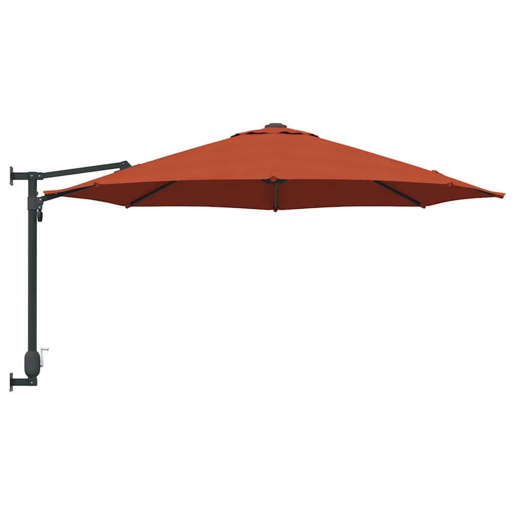 Parasol ogrodowy, piaskowy, z poliestru i stali, z korbą, odporny na warunki atmosferyczne i promieniowanie UV, na balkon, taras, do ogrodu, na zewnątrz