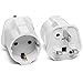 Hearkey Steckdosenadapter Deutschland zu England Stecker, Reiseadapter Typ G EU zu UK Adapter 2er-Pack Weiß , England Universal Reisestecker Kindersicherung für Indien, Singapur, Malaysia