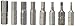 C.K T4528 Hexagon Tamperproof Screwdriver Bit Clip Set
