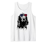 Golden Setter Dog 4 Julio Bandera de Estados Unidos Camiseta sin Mangas