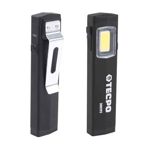 TECPO Mini LED Taschenlampe Inspektionsleuchte Werkstattlampe 500 Lumen - sehr leichte Handlampe mit langer Leuchtdauer und Leuchtweite