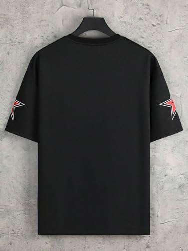 Image of SXV STYLE Chicago Sports Jersey, Number 18, Black with Red Graphics, Short Sleeve T-Shirt