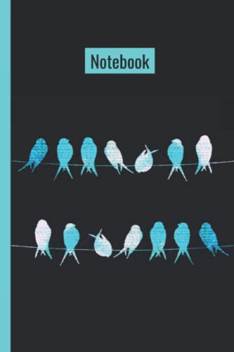 Song Birds On Wire Writing Journal | 120 Lined Page Notebook for School, College, Office & Personal Use | High Quality Digital Art Birds On Wire ... Memo book | Note Pad | Field Book | Paperback