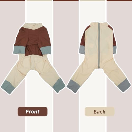 Hjumarayan Schnelltrocknender Hunde Ganzkörperanzug – UV-Schutz Hundebody für Sommer, Leichtes Hundeganzkörper Shirt, Atmungsaktiv & Schmutzabweisend, Outdoor Hunde Body mit Beinen, Beige 4XL