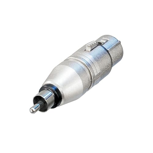 Adaptador de género cable Neutrik NA2FPMM RCA XLR Plata miniatura 1