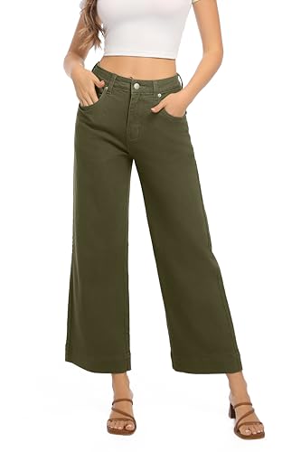 Womens High Waisted Stretchy Jeans - Wide Leg, Baggy, Loose, Trendy Jeans for Women4