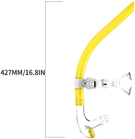 Swimmers Snorkel Front Snorkel Swim Training Aid Centre Line Snorkel Snorkel Swimming Breathing Tube Swimmer Snorkel Snorkeling Gear for Swimming Diving Scuba Yellow