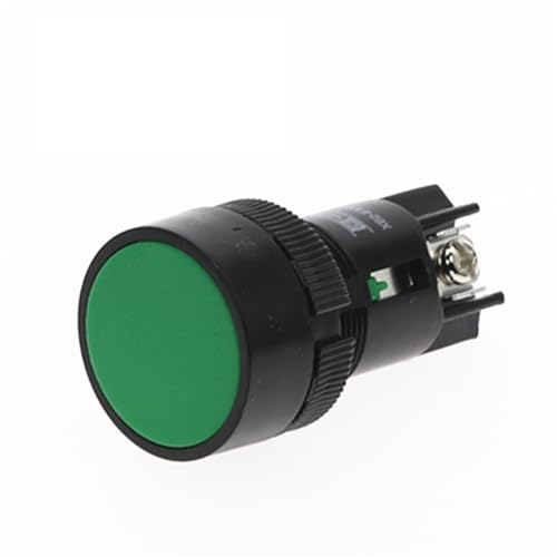 Botón pulsador momentáneo de 22 mm verde NO para sustitución de interruptor