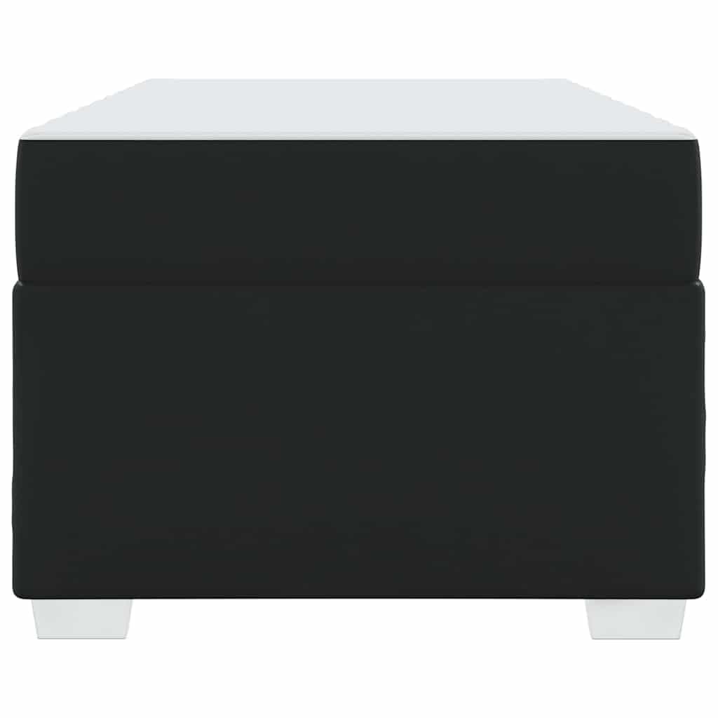 Cadre de lit avec Matelas Noir 80 x 200 cm Tissu Complet lit à Lattes Matelas fermeté Moyenne Design Moderne Chambre Adulte Confortable Ensemble Meuble