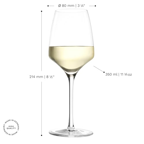 Foto von Stölzle Lausitz Weißweingläser Experience 6er-Set 350 ml – Hochwertige Weingläser ideal für Weißwein & Aperitif – Eleganter Weißweinkelch aus Kristallglas – spülmaschinenfest & Made in Germany