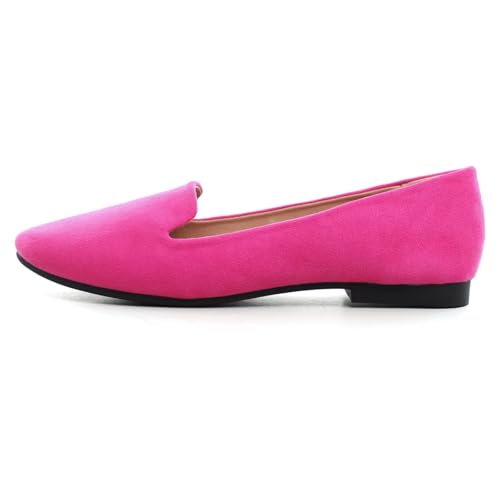 Image of Dear Time Women's Casual Loafers Flats Comfortable Round Toe Dress Shoes Slip On Ballet Flats for Women Work Office Shoes