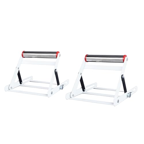 NDNCZDHC Folding Roller Stand, Height Adjustable Range 2.1?5.3in, Stainless Steel Miter Saw Stand, Cutting Machine Support (2PCS)