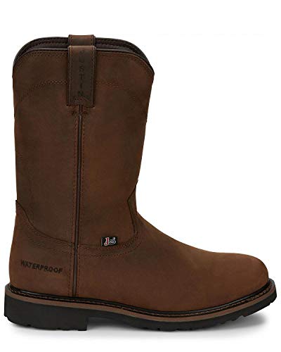 Justin Drywall 10" Waterproof Men's Work Boot - Durable Leather Construction, Slip-Resistant Sole, Ideal for Tough Jobs2