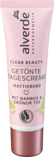 Getönte Tagescreme - NATURKOSMETIK - Mattierende Formulierung mit Zink - Deckt Unreinheiten...