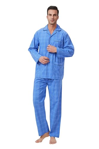 Amaxer cotton pajama set for men 100% cotton pajamas soft PJS