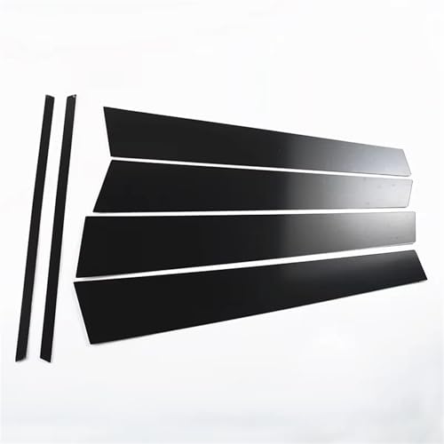 Embellecedores negros de pilar BC para BMW Serie 5 E60, molduras adhesivas protectoras