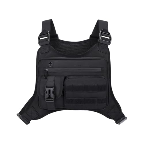 Chaleco para correr de hombre con bolsa de pecho activa para running y viaje