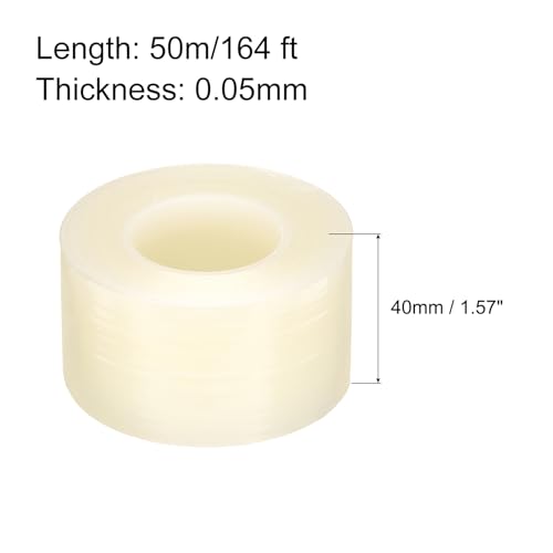 Image of MECCANIXITY Removable Protective Film Tape, 1 3 /5 Inch x 164 Ft Surface Protective Scratch Film Tape Roll for Furniture, Electrical Appliances, Clear