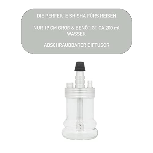 DIAMOND HOOKAH Premium Travel Shisha to Go + 1 KG Kohle + Toaster + 1 x Schlauchset, Wasserpfeife Shisha Edel… – Bild 3