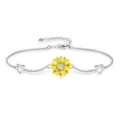 14H- Sunflower charm bracelet