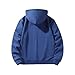 fnnxeal Mens Hooded Sweatshirts Zip Up Plain Hoodie Casual Loose Fleece Long Sleeve Fashion Fall Winter Jacket with Pockets mens big and tall hoodie Blue 4XL