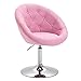 SVITA Havanna Sessel Lounge Clubsessel Drehsessel Stoff Kunstleder Samt Cocktailsessel Retro (MODERN, Pink)