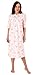 Produktbild Jeanette by Normann Damen Kurzarm Nachthemd fraulich, 105 cm Länge, florales Muster - 63544, Größe2:48/50, Farbe:Rose