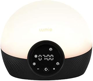 Lumie Bodyclock Glow 150 - Wake-up Light Alarm Clock with 10 Sounds and Sleep Sunset, White