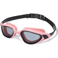 Keary Unisex Anti-Fog UV Protection Swim Goggles (Black)