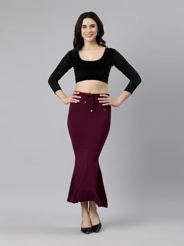 Image of TWIN BIRDS Super Soft Viscose Elastane Fabric Saree Skirt /Saree Shaper /Saree Shapewear for Women