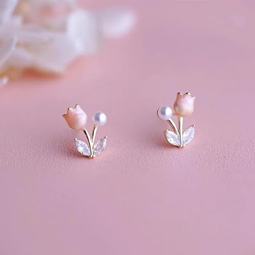 Boucles d'oreilles de fleur de goujon doux pour femmes de mariage chic - 6