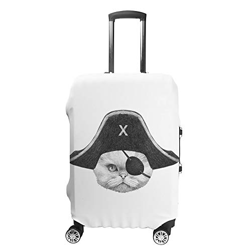 Housse de protection pour valise chat persan pirate en voyage