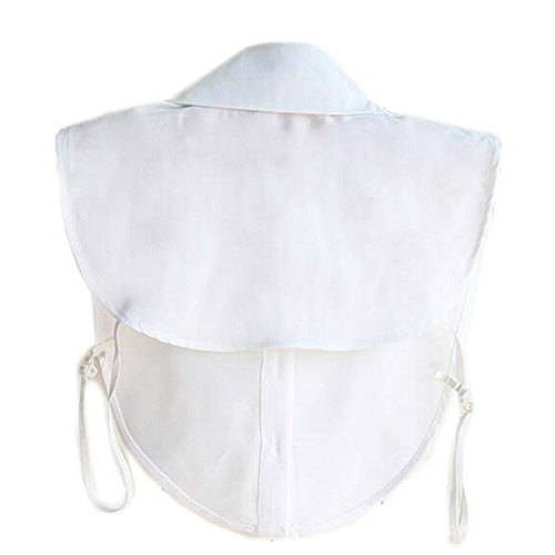 Joyci Korean Crystal Shirt Fake Collar Detachable Chiffon(White) #TOP2