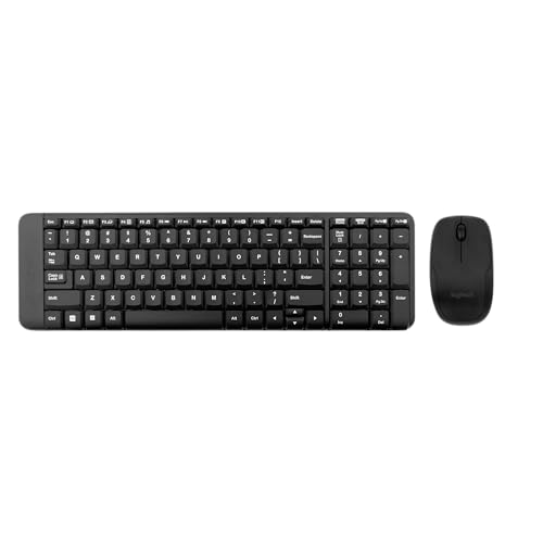 Logitech MK220 Combo Tastiera E Mouse Wireless Compatti Per Windows, Layout Internazionale Qwerty - Nero - 2