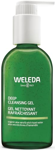 WELEDA Bio Deep Cleansing Gel - porentiefes Naturkosmetik Gesichtspflege Reinigungsgel mit Aloe Vera & Hamameliswasser entfernt uberschussigen Talg & Make-Up für natürlichen Glow (vegan 150 ml)