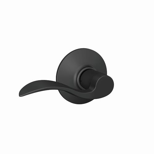 Image of Schlage F10 ACC 622 Accent Door Lever, Hall & Closet Passage Lock, Matte Black