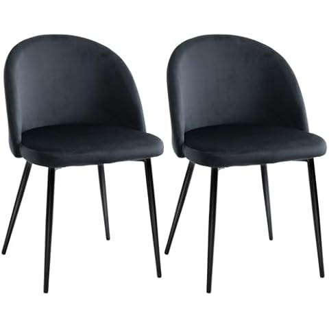 HOMCOM Lot de 2 chaises scandinaves Cover