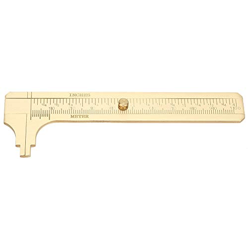 2 Stück Messing-Messschieber Analog 100 Mm – Doppelskala Mm/Zoll, Antimagnetisch, Rostfrei, Für Schmuck Und Bastelarbeiten